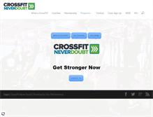 Tablet Screenshot of crossfitneverdoubt.com